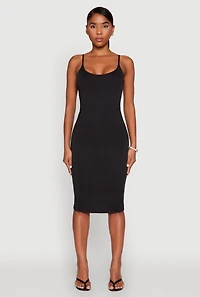 Womens Scoop Neck Cami Dress, M