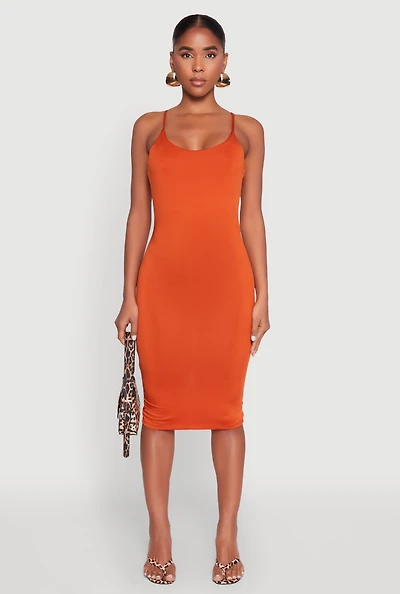 Womens Scoop Neck Cami Dress,