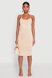Womens Scoop Neck Cami Dress,