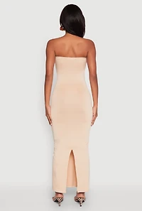 Slit Back Maxi Tube Dress