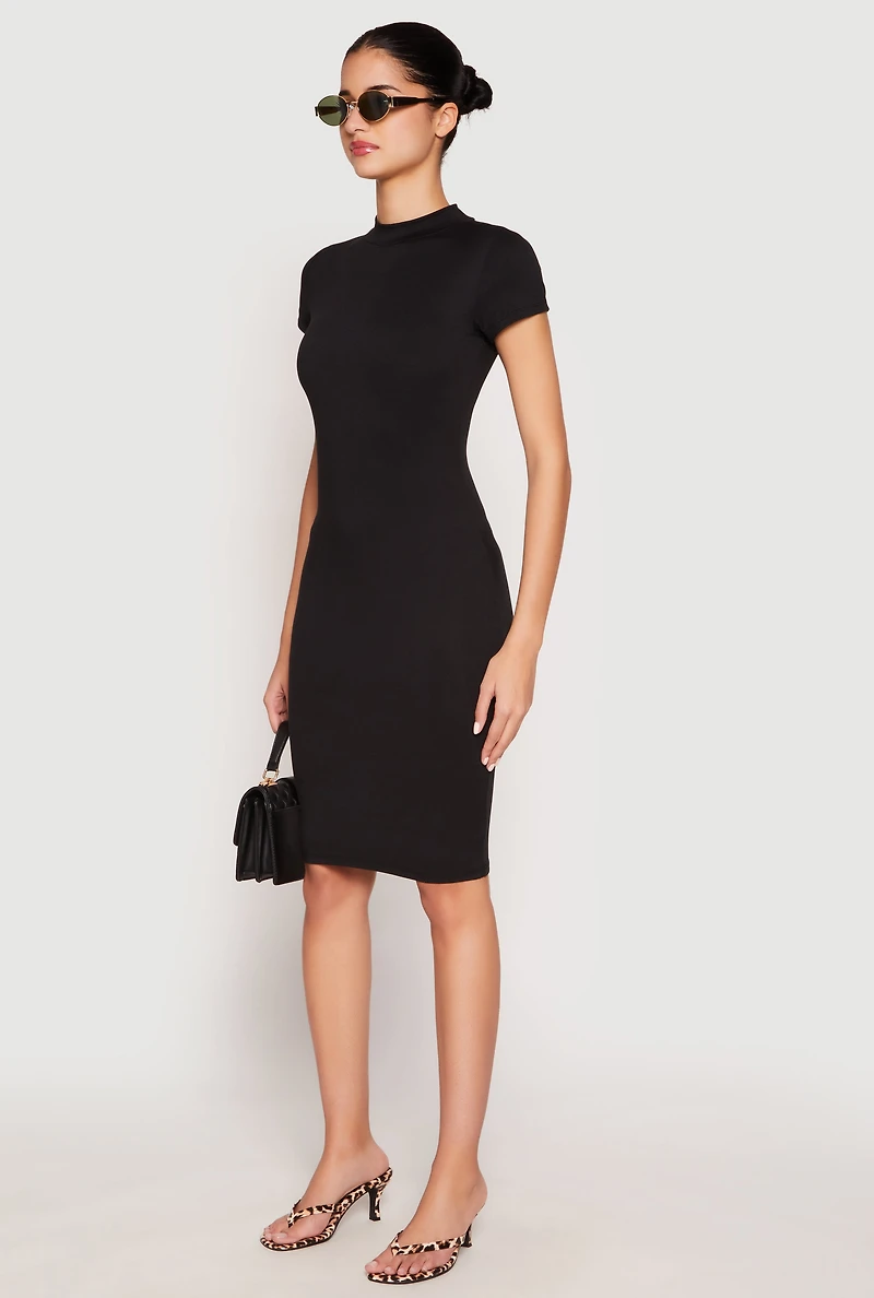 Soft Knit Mock Neck Dress