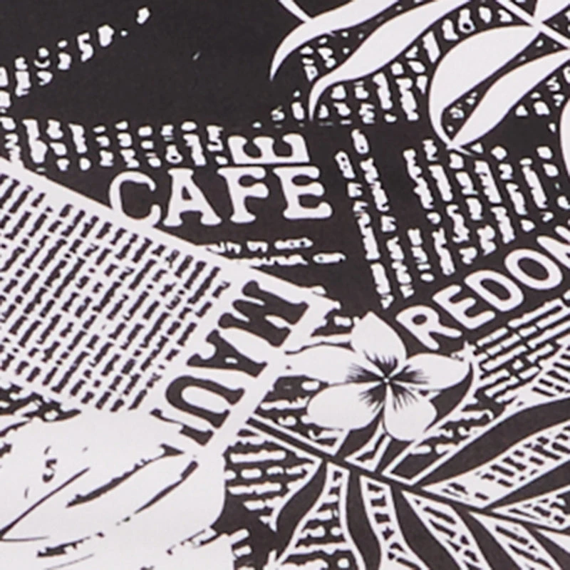 Floral Newspaper Print Side Slit Midi Dress