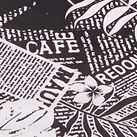 Floral Newspaper Print Side Slit Midi Dress