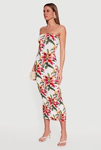 Floral Tube Maxi Dress