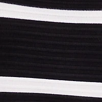 Striped Ribbed Knit Skater Dress