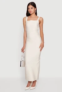 Sleeveless Open Back Maxi Dress with Zip