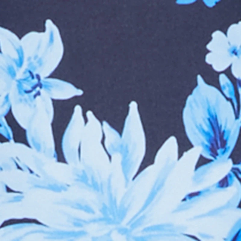 Floral Slit Back Tube Maxi Dress