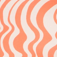 Swirl Print Drawstring Keyhole Side Maxi Dress