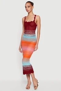 Ombre Crochet Midi Dress