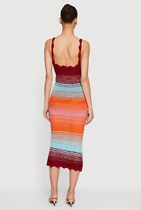 Ombre Crochet Midi Dress