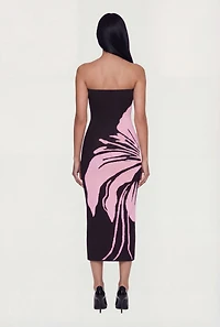 Floral Tube Maxi Sweater Dress