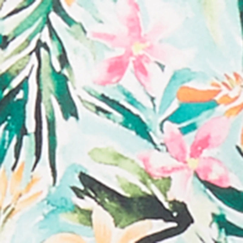 Floral Print Front Slit Bustier Maxi Dress