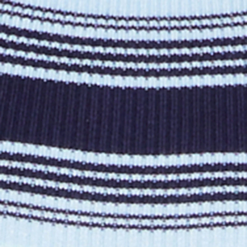Striped Ribbed Knit Halter Mini Dress