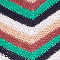 Chevron Crochet Side Slit Maxi Dress