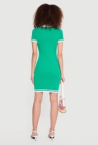Miami Graphic Polo Sweater Dress