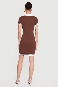 Bear Graphic Polo Sweater Dress
