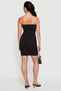 Fold Over Tube Mini Dress