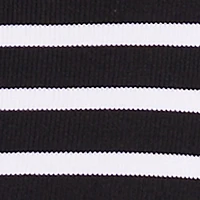 Striped Ribbed Knit Racerback Tank Midi Dress