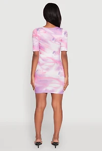 Womens Bossy and Savage Graphic T Shirt Dress, Pink,