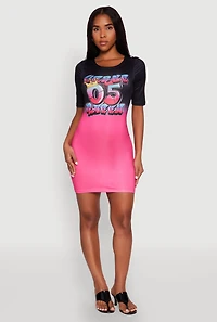 Womens Fierce 05 Queen T Shirt Dress, Multi, Size L