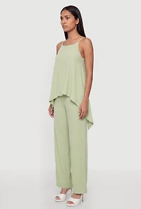 Tie Back High Low Cami and Pants Set