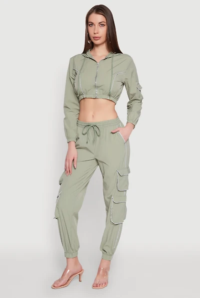 Reflective Trim Cargo Pocket Joggers