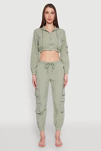 Reflective Trim Cargo Pocket Joggers