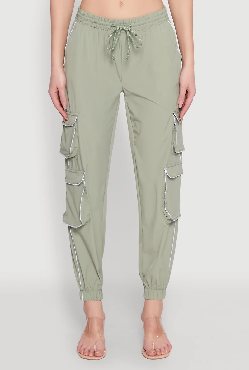 Reflective Trim Cargo Pocket Joggers