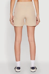 Womens Nylon Cargo Shorts, Khaki, Size S