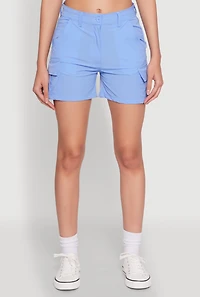 Womens Nylon Cargo Shorts,