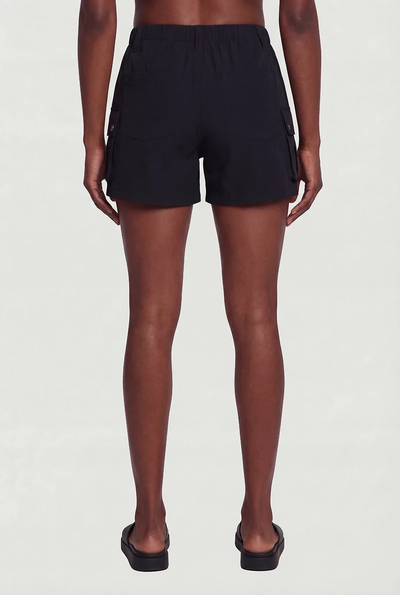High Waisted Cargo Shorts