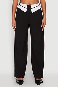Womens Fold Over Trousers,