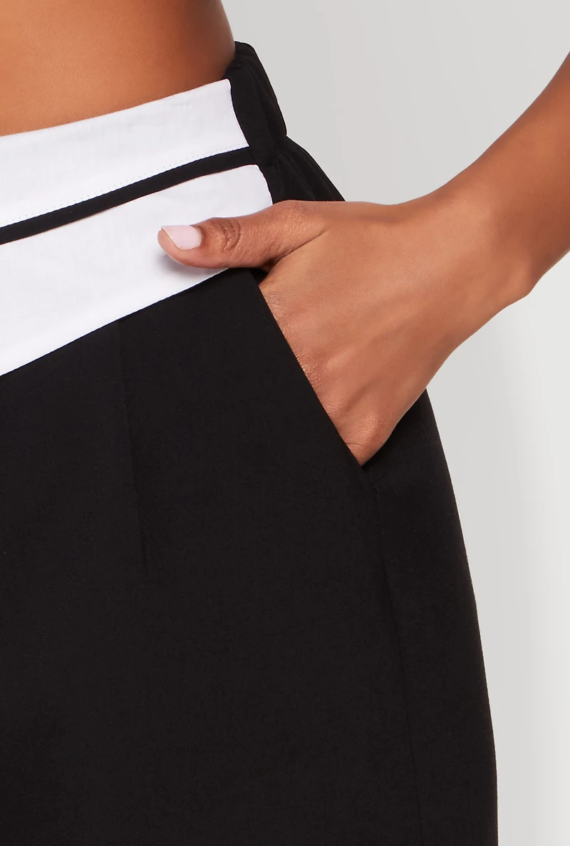 Womens Fold Over Trousers,