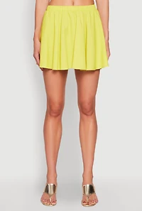 Womens Linen High Waisted Skirt,