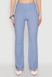 Womens Shadow Stripe Textured Knit Pants, Blue, Size XL