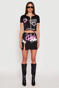 Womens Dont Kill My Vibe Safety Pin Graphic Tee, S