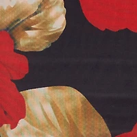 Mesh Rose Print Ruched Crop Top