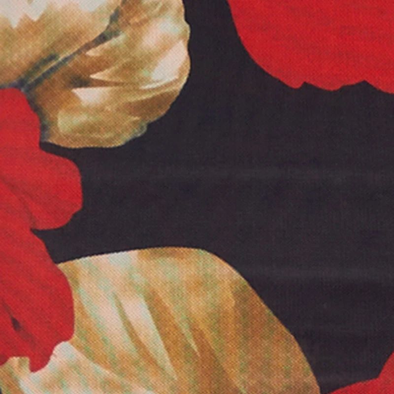 Mesh Rose Print Ruched Crop Top