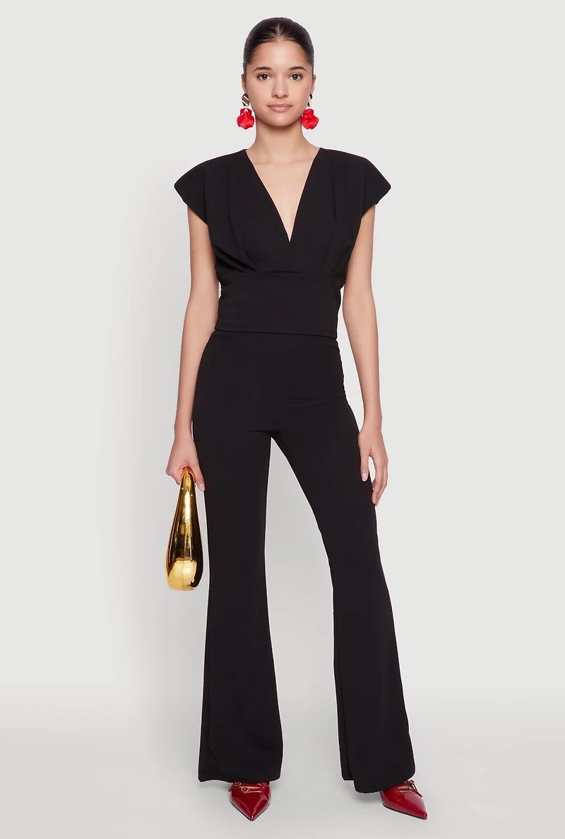 Womens Crepe Knit High Waisted Pants, M