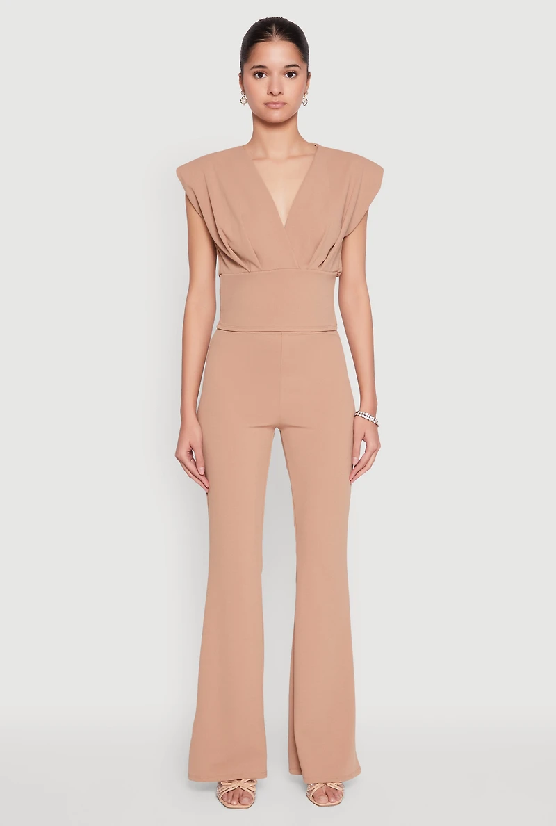 Crepe Knit High Waisted Pants