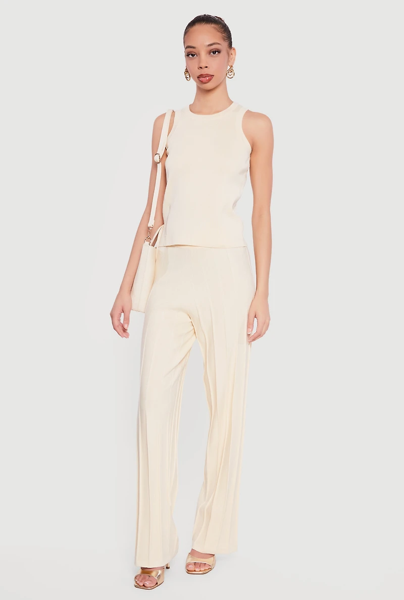 Solid Crew Neck Tank Top