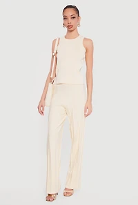 Solid Crew Neck Tank Top