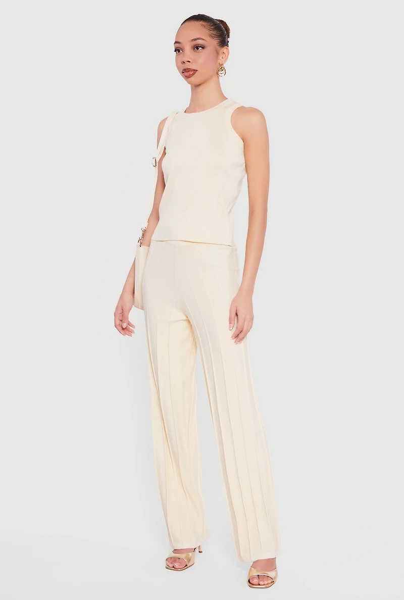 Solid Crew Neck Tank Top