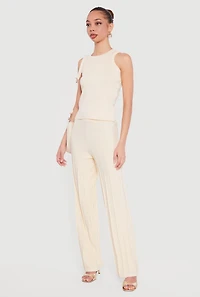 Solid Crew Neck Tank Top