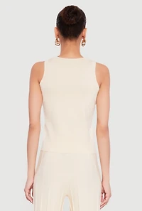 Solid Crew Neck Tank Top