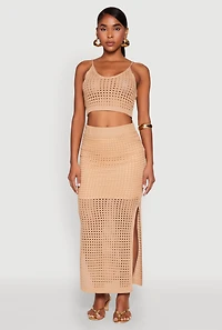 Lined Crochet Maxi Skirt