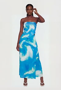 Tie Dye Hanky Hem Tube Top