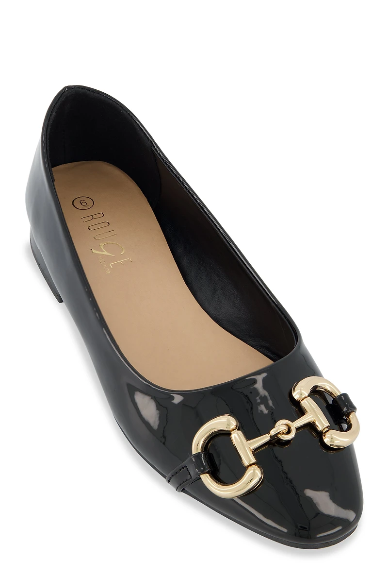 Horsebit Buckle Ballet Flats