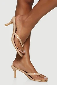 Stiletto Open Toe Thong Heels