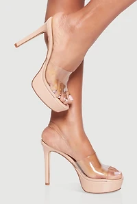 Open Toe Ultra High Heel Mules